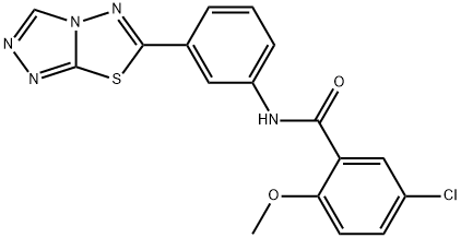 884443-26-9 5-chloro-2-methoxy-N-(3-[1,2,4]triazolo[3,4-b][1,3,4]thiadiazol-6-ylphenyl)benzamide