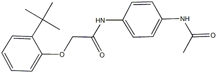 N-[4-(acetylamino)phenyl]-2-(2-tert-butylphenoxy)acetamide Structure