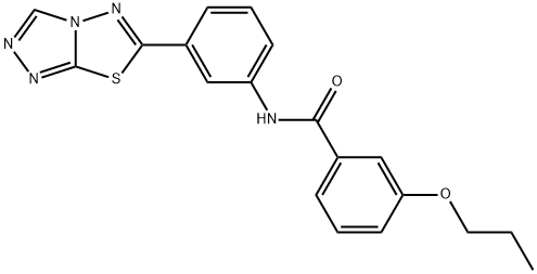 3-propoxy-N-(3-[1,2,4]triazolo[3,4-b][1,3,4]thiadiazol-6-ylphenyl)benzamide 结构式