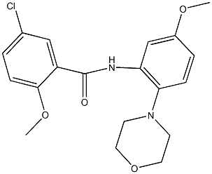 5-chloro-2-methoxy-N-[5-methoxy-2-(4-morpholinyl)phenyl]benzamide Structure