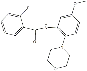 2-fluoro-N-[5-methoxy-2-(4-morpholinyl)phenyl]benzamide Struktur