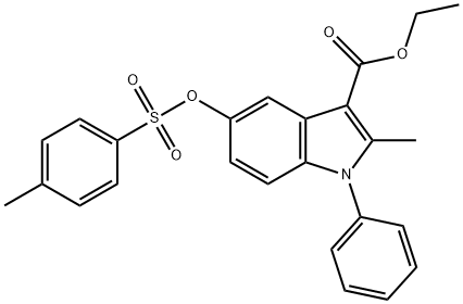 ethyl 2-methyl-5-{[(4-methylphenyl)sulfonyl]oxy}-1-phenyl-1H-indole-3-carboxylate Structure