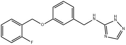 N-{3-[(2-fluorobenzyl)oxy]benzyl}-N-(1H-1,2,4-triazol-3-yl)amine Structure