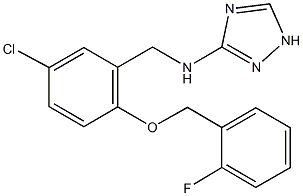 N-{5-chloro-2-[(2-fluorobenzyl)oxy]benzyl}-N-(1H-1,2,4-triazol-3-yl)amine Struktur