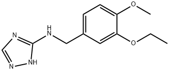 N-(3-ethoxy-4-methoxybenzyl)-N-(1H-1,2,4-triazol-3-yl)amine 结构式