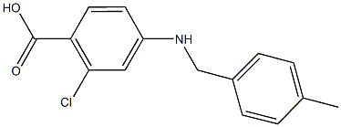 2-chloro-4-[(4-methylbenzyl)amino]benzoic acid Structure