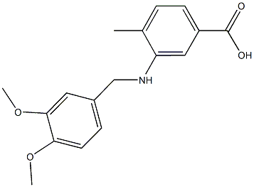 3-[(3,4-dimethoxybenzyl)amino]-4-methylbenzoic acid,884996-23-0,结构式