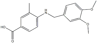 4-[(3,4-dimethoxybenzyl)amino]-3-methylbenzoic acid 化学構造式