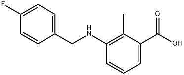 3-[(4-fluorobenzyl)amino]-2-methylbenzoic acid Structure