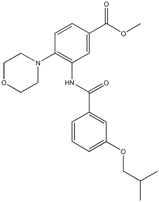 methyl 3-[(3-isobutoxybenzoyl)amino]-4-(4-morpholinyl)benzoate Struktur