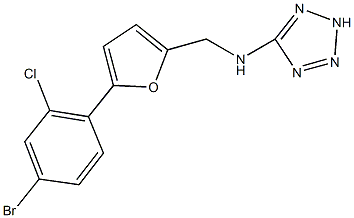 N-{[5-(4-bromo-2-chlorophenyl)-2-furyl]methyl}-N-(2H-tetraazol-5-yl)amine Structure