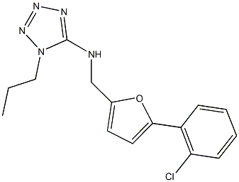 N-{[5-(2-chlorophenyl)-2-furyl]methyl}-N-(1-propyl-1H-tetraazol-5-yl)amine 结构式