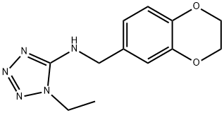 N-(2,3-dihydro-1,4-benzodioxin-6-ylmethyl)-N-(1-ethyl-1H-tetraazol-5-yl)amine Structure