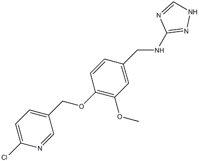 N-{4-[(6-chloro-3-pyridinyl)methoxy]-3-methoxybenzyl}-N-(1H-1,2,4-triazol-3-yl)amine Structure