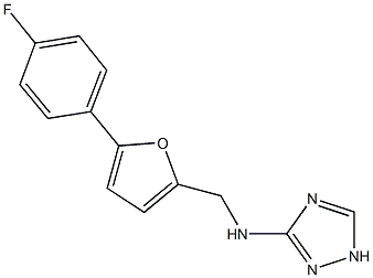 N-{[5-(4-fluorophenyl)-2-furyl]methyl}-N-(1H-1,2,4-triazol-3-yl)amine Structure