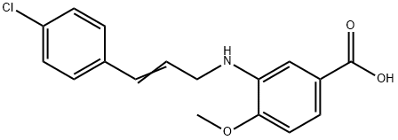 3-[(4-chlorocinnamyl)amino]-4-methoxybenzoic acid Struktur