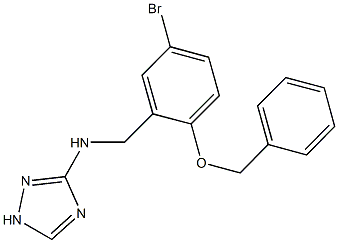 N-[2-(benzyloxy)-5-bromobenzyl]-N-(1H-1,2,4-triazol-3-yl)amine 化学構造式