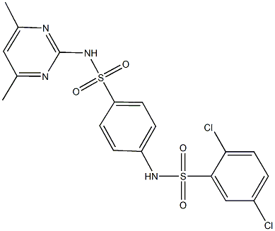 2,5-dichloro-N-(4-{[(4,6-dimethyl-2-pyrimidinyl)amino]sulfonyl}phenyl)benzenesulfonamide Structure