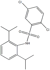 2,5-dichloro-N-(2,6-diisopropylphenyl)benzenesulfonamide,885386-04-9,结构式