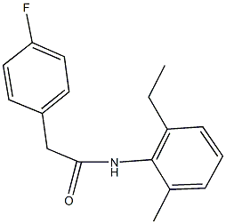 N-(2-ethyl-6-methylphenyl)-2-(4-fluorophenyl)acetamide Structure