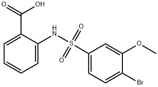 2-{[(4-bromo-3-methoxyphenyl)sulfonyl]amino}benzoic acid Structure