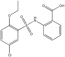 2-{[(5-chloro-2-ethoxyphenyl)sulfonyl]amino}benzoic acid,886119-79-5,结构式