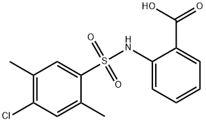 2-{[(4-chloro-2,5-dimethylphenyl)sulfonyl]amino}benzoic acid 化学構造式