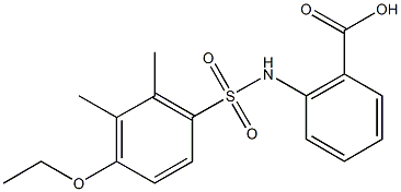 2-{[(4-ethoxy-2,3-dimethylphenyl)sulfonyl]amino}benzoic acid Structure