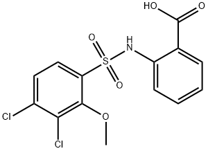 2-{[(3,4-dichloro-2-methoxyphenyl)sulfonyl]amino}benzoic acid Structure