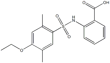 2-{[(4-ethoxy-2,5-dimethylphenyl)sulfonyl]amino}benzoic acid 化学構造式
