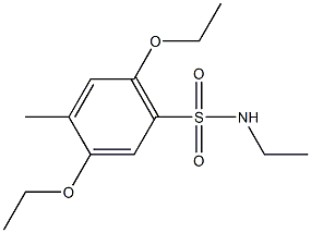 2,5-diethoxy-N-ethyl-4-methylbenzenesulfonamide Struktur