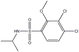 3,4-dichloro-N-isopropyl-2-methoxybenzenesulfonamide Struktur