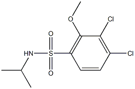 3,4-dichloro-N-isopropyl-2-methoxybenzenesulfonamide 结构式