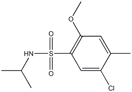 5-chloro-N-isopropyl-2-methoxy-4-methylbenzenesulfonamide,886123-66-6,结构式