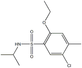 5-chloro-2-ethoxy-N-isopropyl-4-methylbenzenesulfonamide 结构式