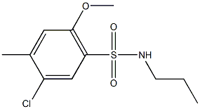 5-chloro-2-methoxy-4-methyl-N-propylbenzenesulfonamide,886123-82-6,结构式