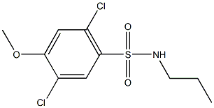 2,5-dichloro-4-methoxy-N-propylbenzenesulfonamide Struktur