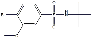 4-bromo-N-(tert-butyl)-3-methoxybenzenesulfonamide 结构式