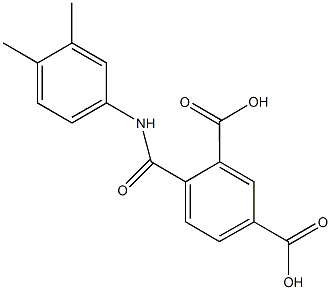 4-[(3,4-dimethylanilino)carbonyl]isophthalic acid 结构式