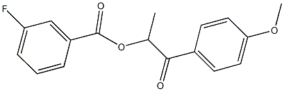 2-(4-methoxyphenyl)-1-methyl-2-oxoethyl 3-fluorobenzoate Structure