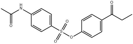 4-propionylphenyl 4-(acetylamino)benzenesulfonate 结构式