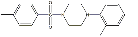 1-(2,4-dimethylphenyl)-4-[(4-methylphenyl)sulfonyl]piperazine 结构式