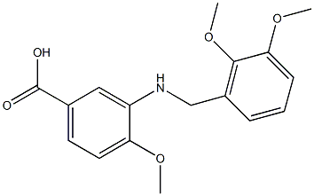 3-[(2,3-dimethoxybenzyl)amino]-4-methoxybenzoic acid,886628-29-1,结构式