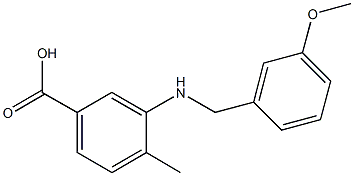 3-[(3-methoxybenzyl)amino]-4-methylbenzoic acid Structure