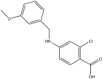 2-chloro-4-[(3-methoxybenzyl)amino]benzoic acid Structure