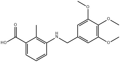 2-methyl-3-[(3,4,5-trimethoxybenzyl)amino]benzoic acid|