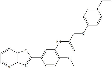 2-(4-ethylphenoxy)-N-(2-methoxy-5-[1,3]oxazolo[4,5-b]pyridin-2-ylphenyl)acetamide|