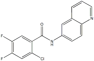 2-chloro-4,5-difluoro-N-(6-quinolinyl)benzamide 化学構造式