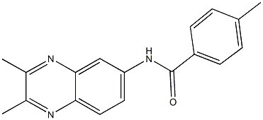 N-(2,3-dimethyl-6-quinoxalinyl)-4-methylbenzamide Struktur