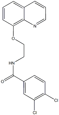 3,4-dichloro-N-[2-(8-quinolinyloxy)ethyl]benzamide Structure